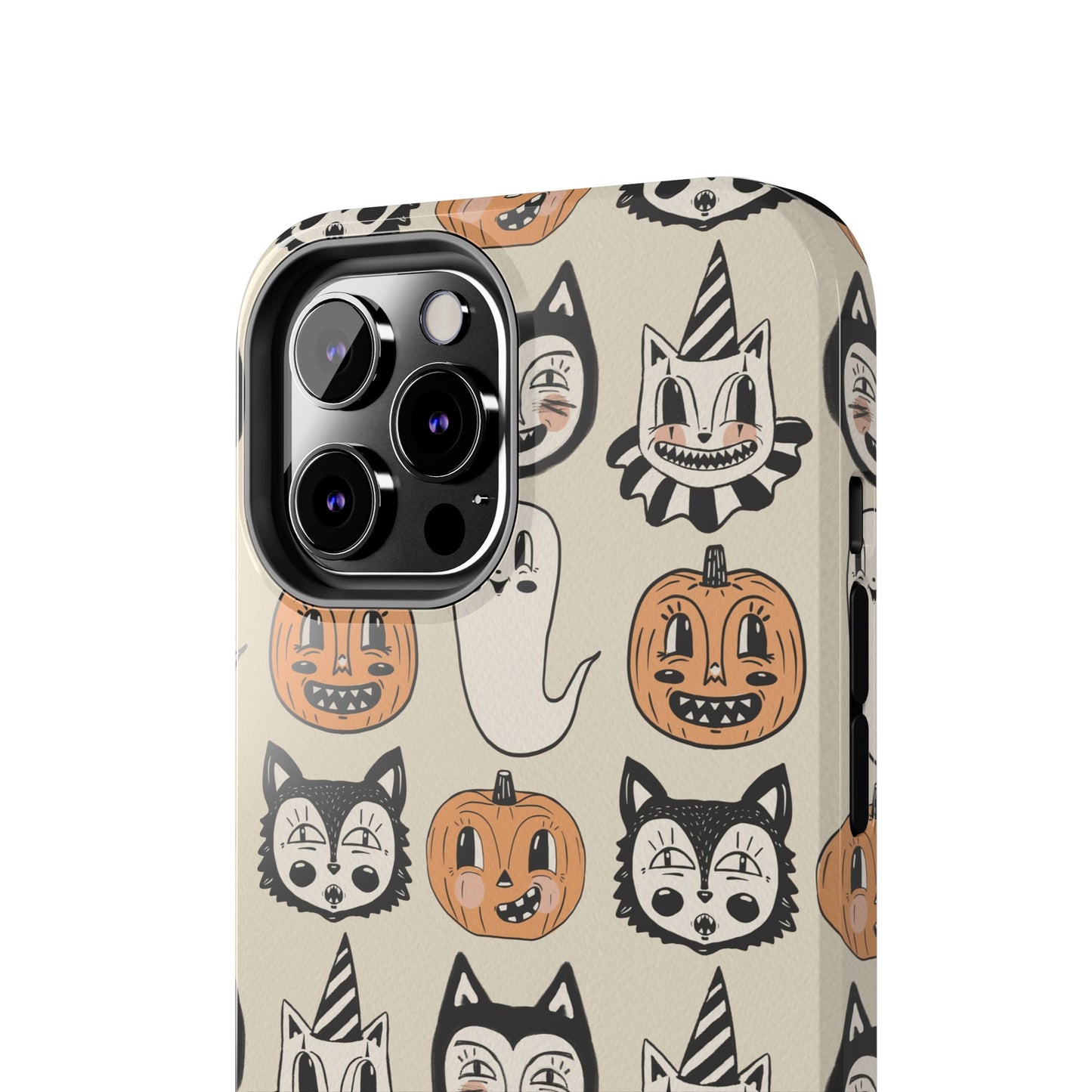 Halloween Cat & Pumpkin Phone Cases, Tough Phone Cover, Spooky Protective Case, Fall Aesthetic, Cute Halloween Gift