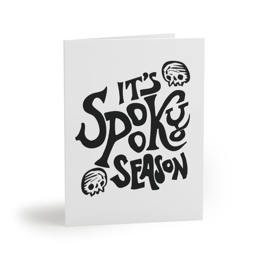 Spooky Season Greeting Cards, Halloween Cards, Fall Decor, Unique Card Set, Seasonal Greetings, Skull Design