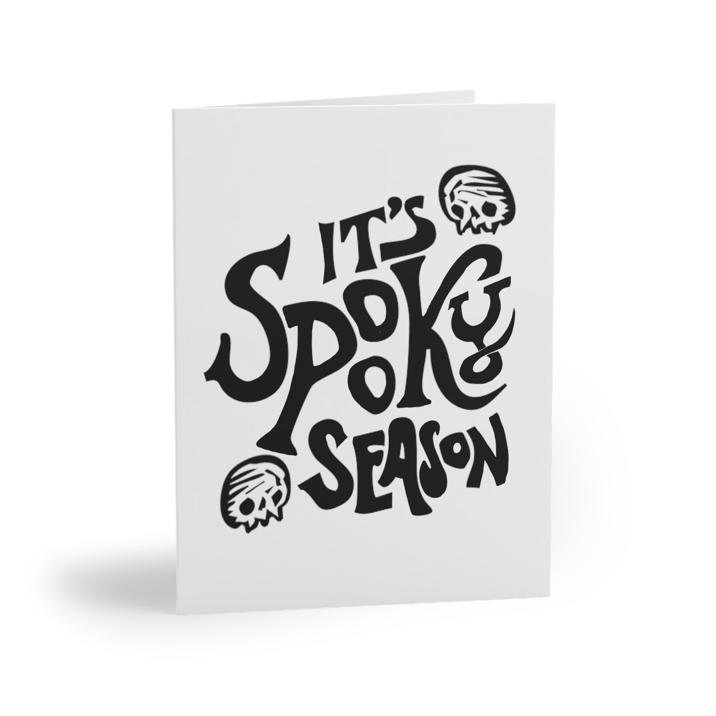 Spooky Season Greeting Cards, Halloween Cards, Fall Decor, Unique Card Set, Seasonal Greetings, Skull Design