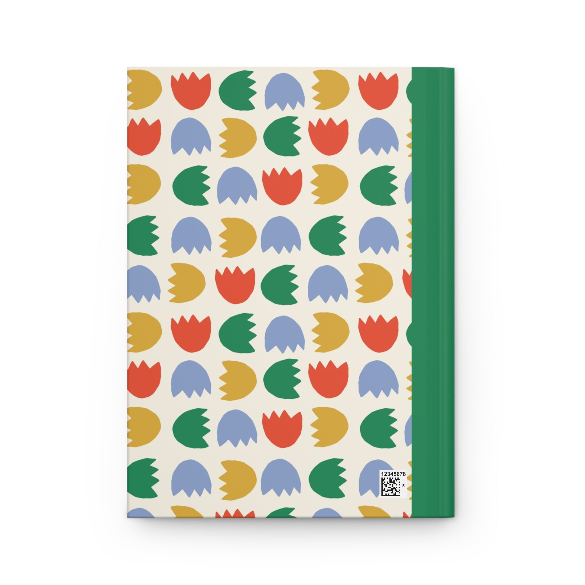 Floral Tulip Pattern Hardcover Journal — 'Notes' Notebook for School, Work & Everyday Lists