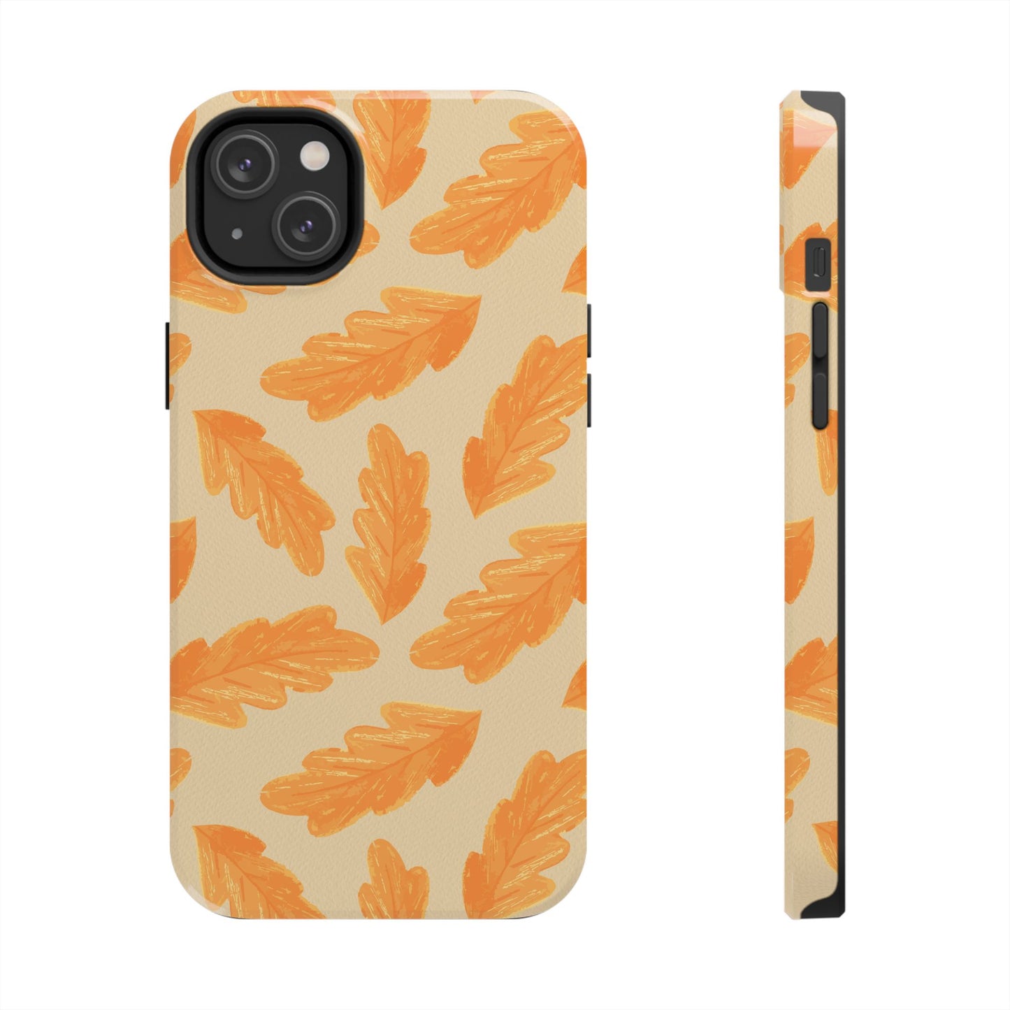 Autumn Leaf Phone Cases | Tough Fall Phone Covers, Seasonal Gifts, Stylish Accessories, Unique Designs, Orange Leaf Pattern