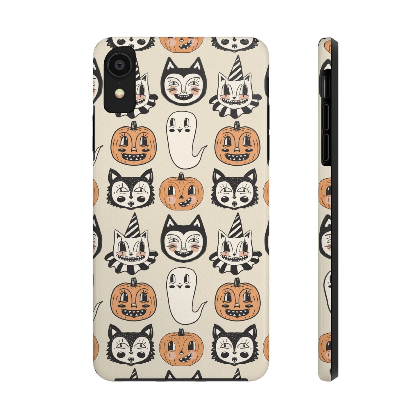 Halloween Cat & Pumpkin Phone Cases, Tough Phone Cover, Spooky Protective Case, Fall Aesthetic, Cute Halloween Gift