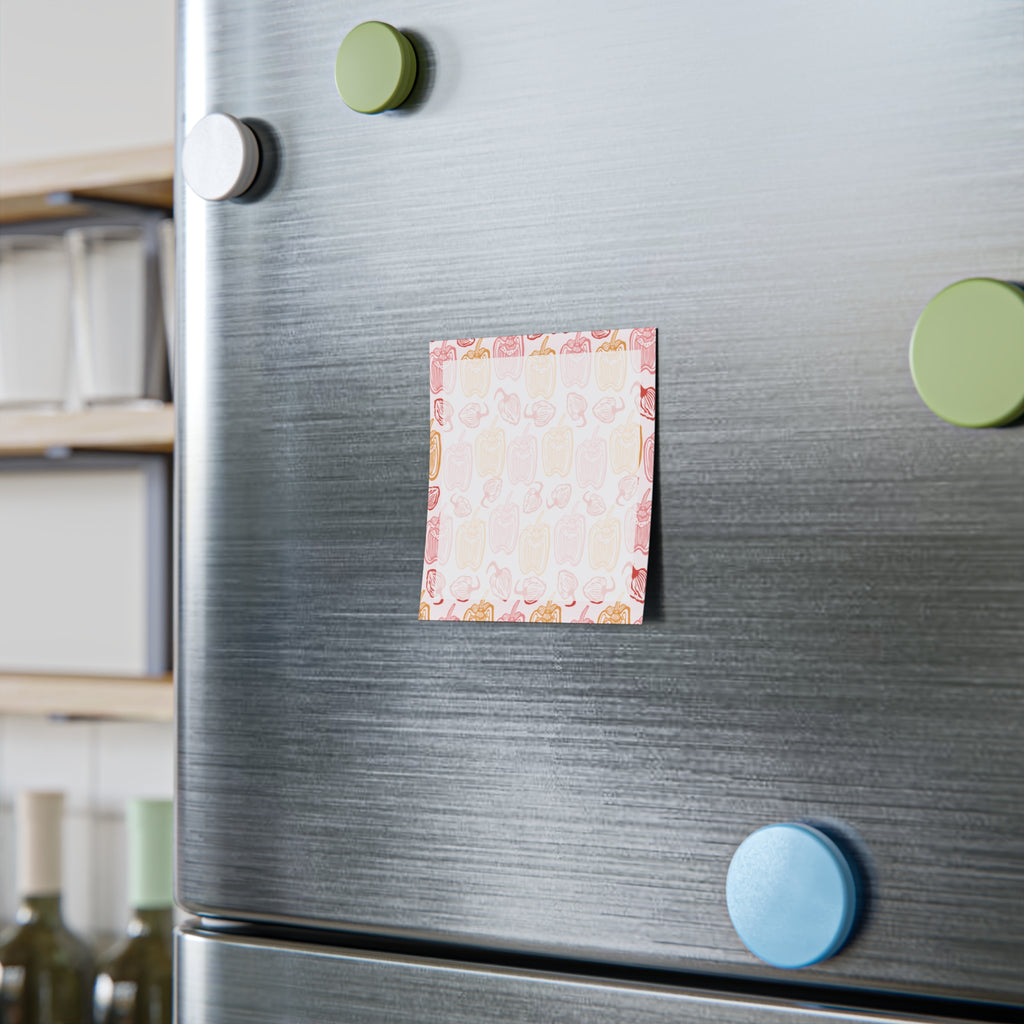 Bell Pepper Pattern Post-it® Note Pads — Cute Pastel Grocery Sticky Notes