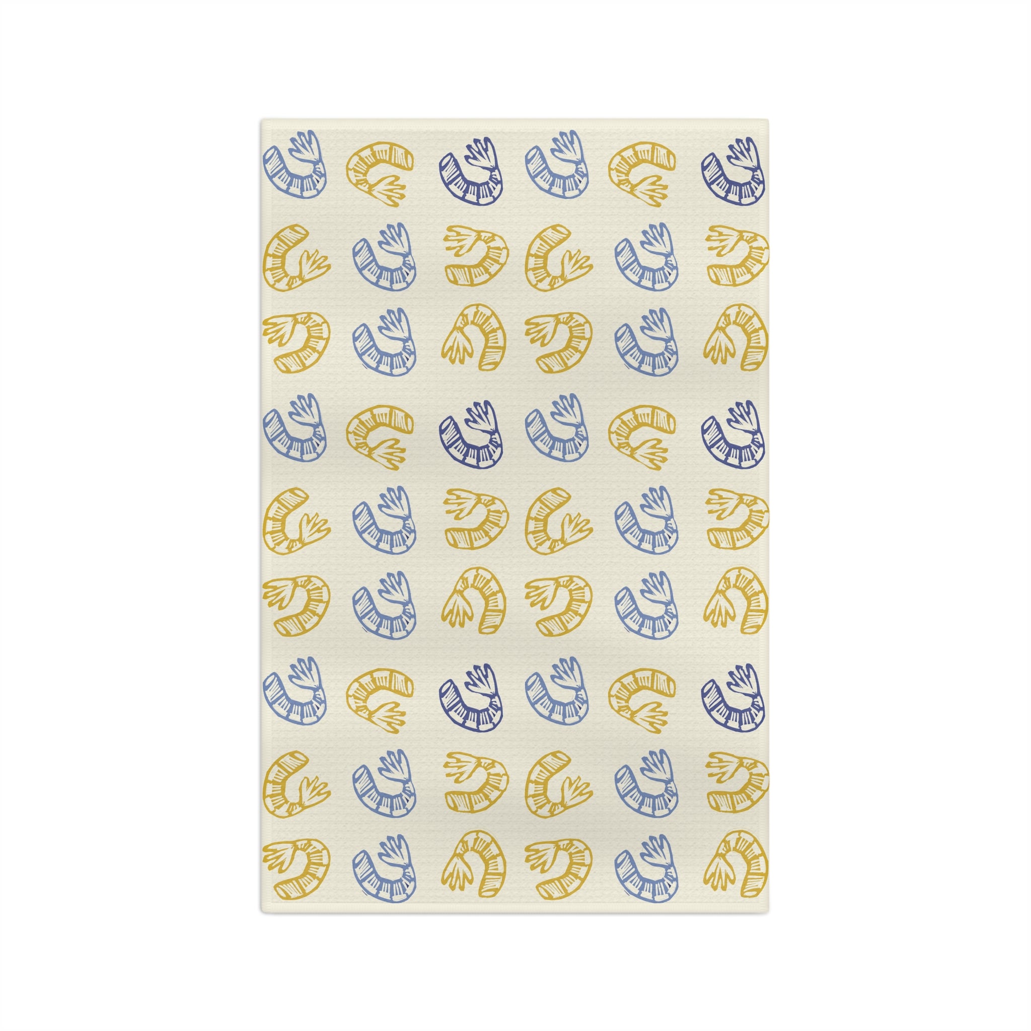 Shrimp Pattern Microfiber Tea Towel — Cute Coastal Kitchen Towel