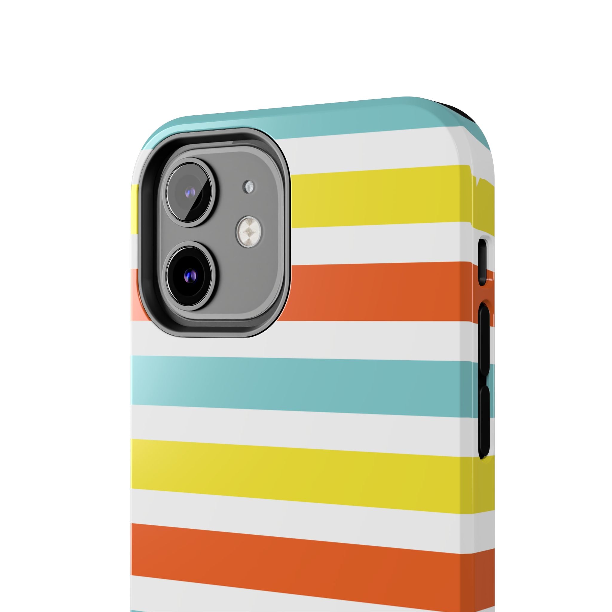 Striped Tough Phone Case — Retro Summer Color Block iPhone Case
