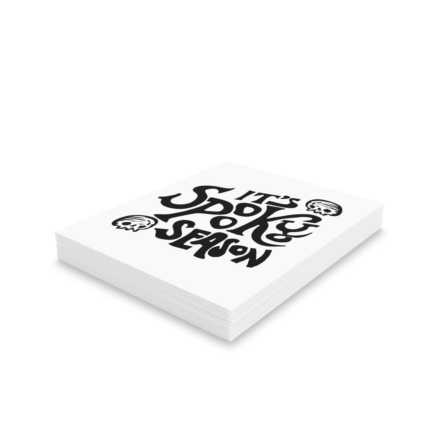 Spooky Season Greeting Cards, Halloween Cards, Fall Decor, Unique Card Set, Seasonal Greetings, Skull Design