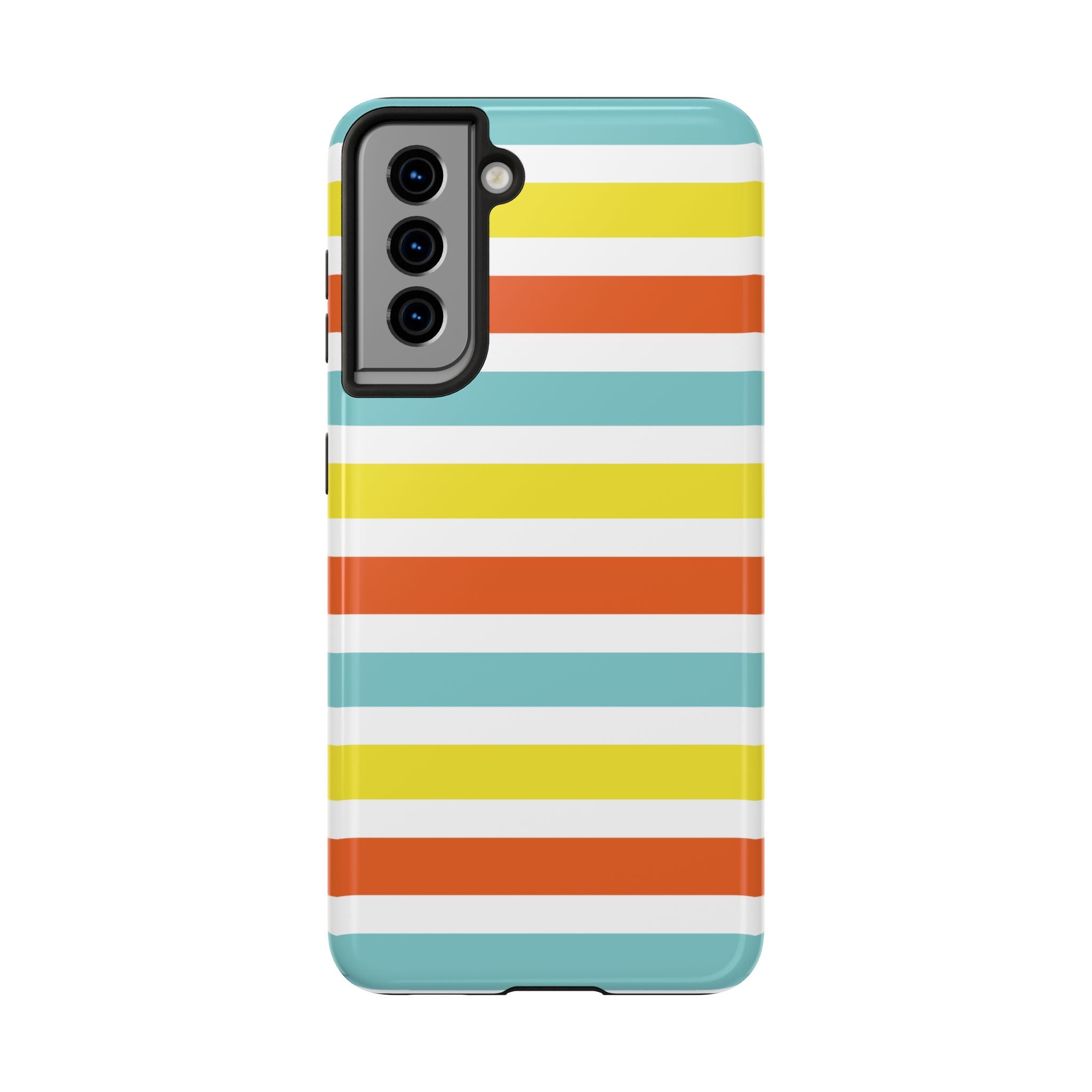 Striped Tough Phone Case — Retro Summer Color Block iPhone Case