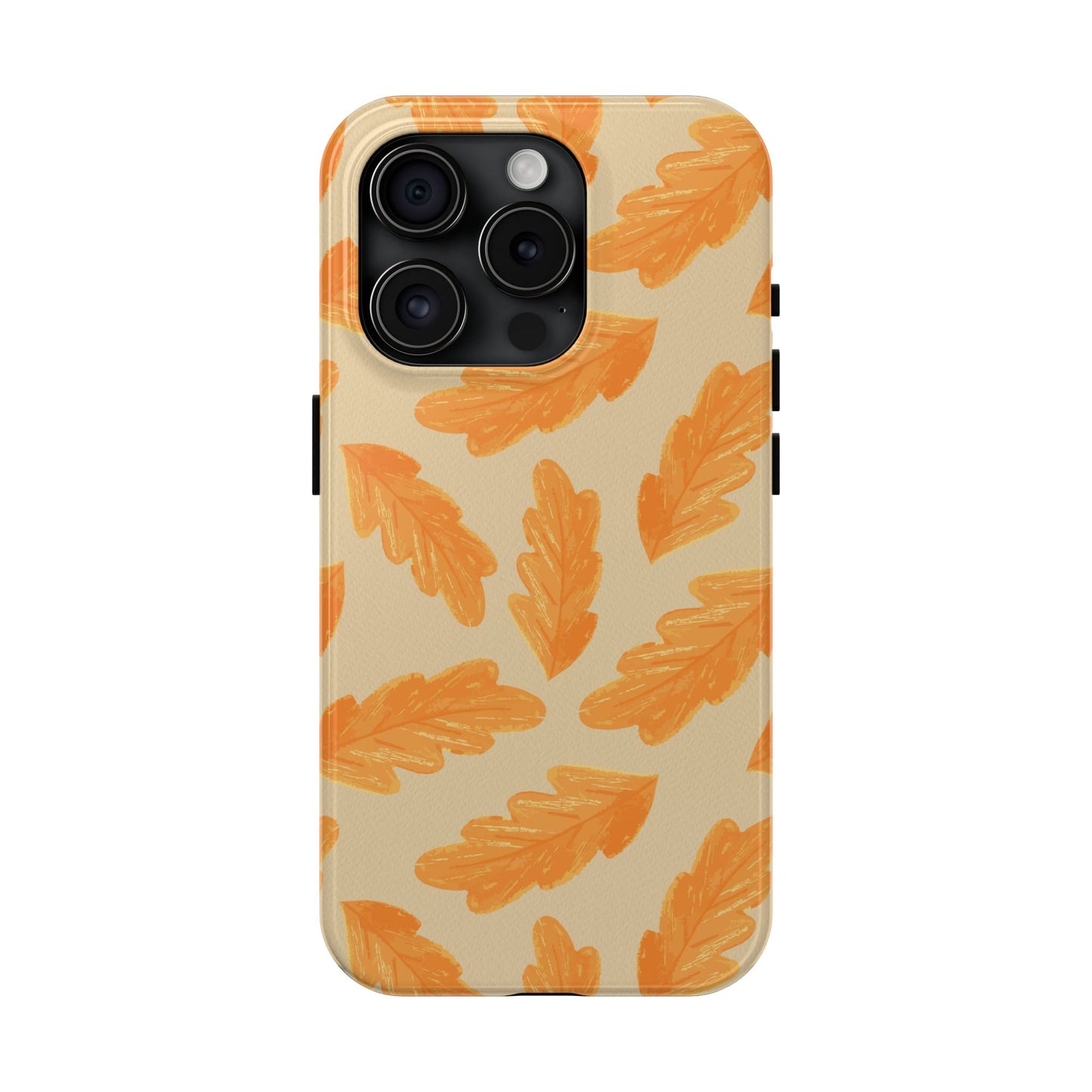 Autumn Leaf Phone Cases | Tough Fall Phone Covers, Seasonal Gifts, Stylish Accessories, Unique Designs, Orange Leaf Pattern