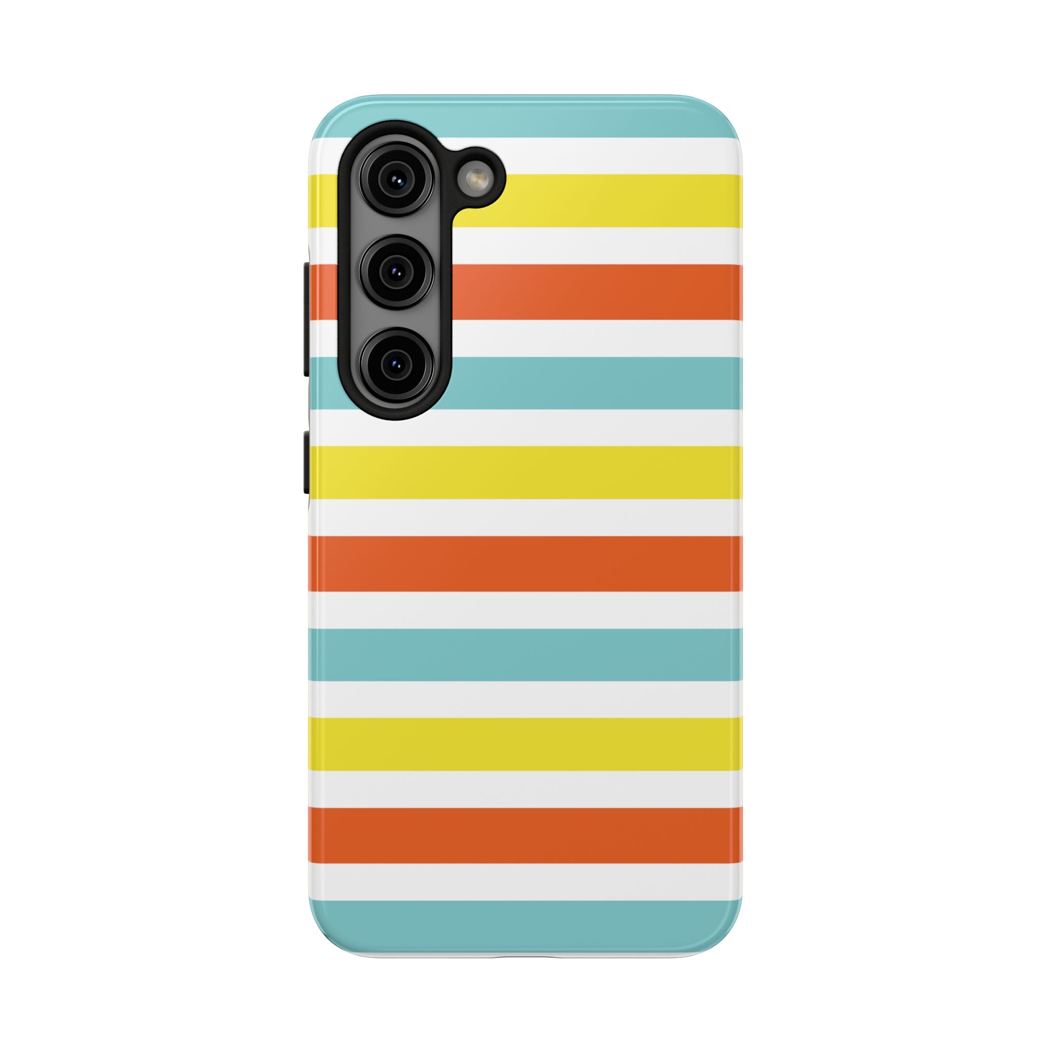 Striped Tough Phone Case — Retro Summer Color Block iPhone Case